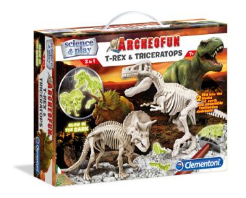 T-Rex & Triceratops- Flourescent